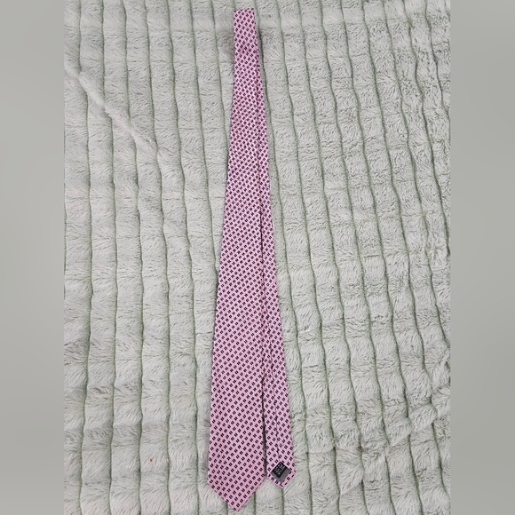 Yves Saint Laurent Pink and Black Tie - Picture 1 of 3